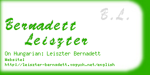 bernadett leiszter business card